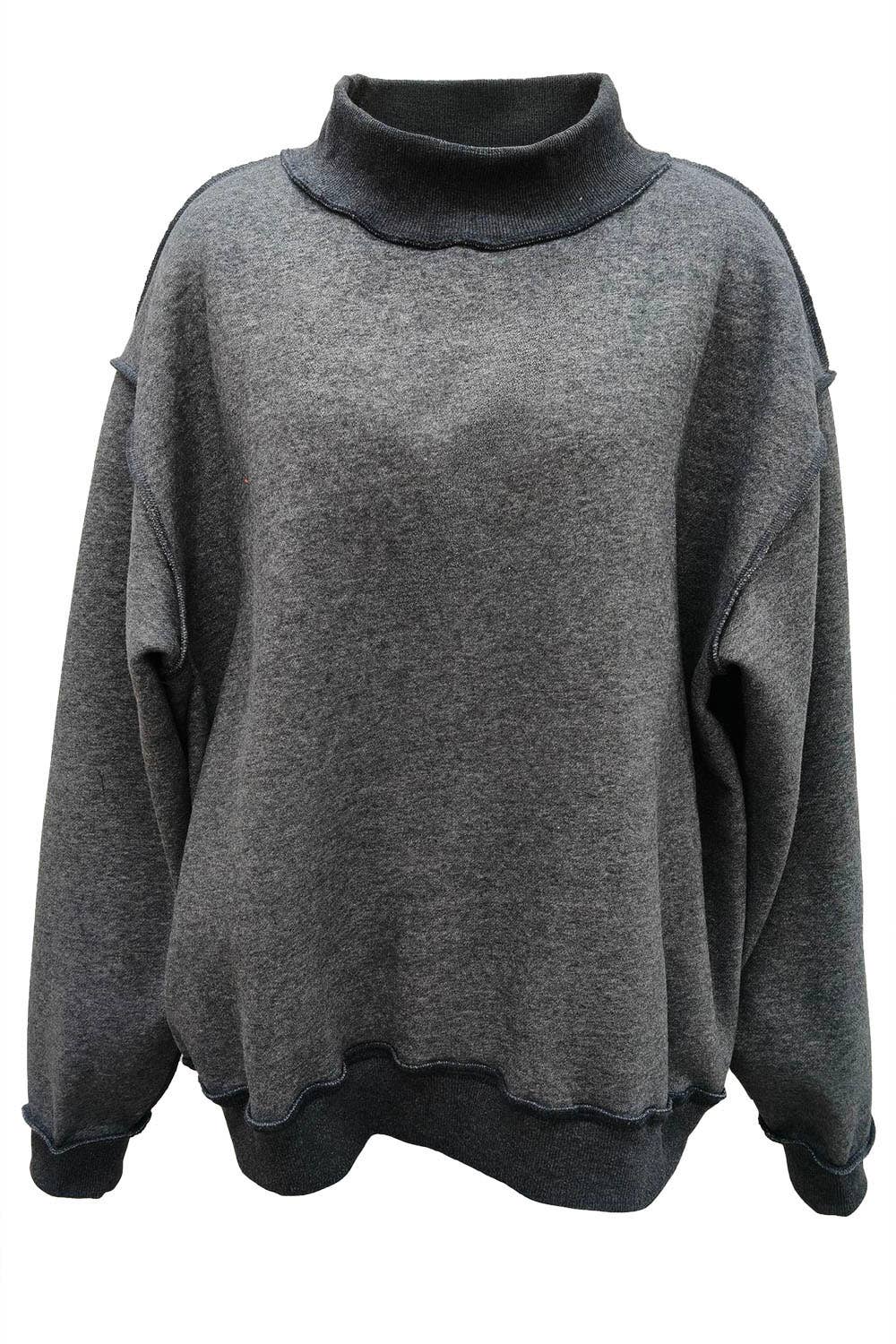 Purple Mock neck sweatshirt