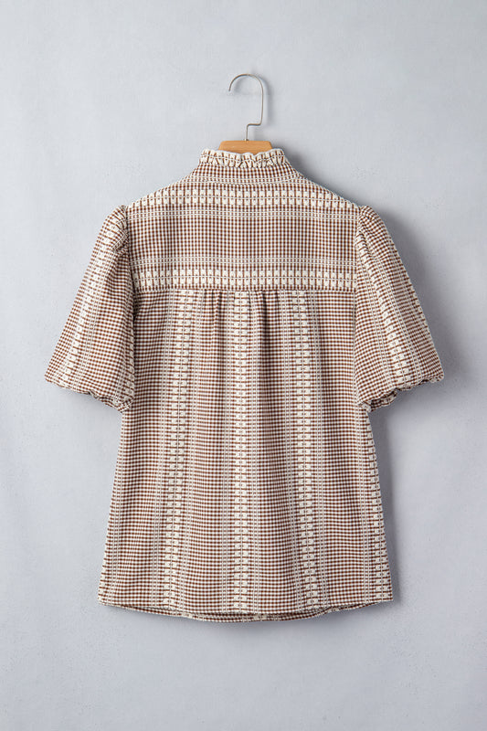 Western Belle Gingham Blouse