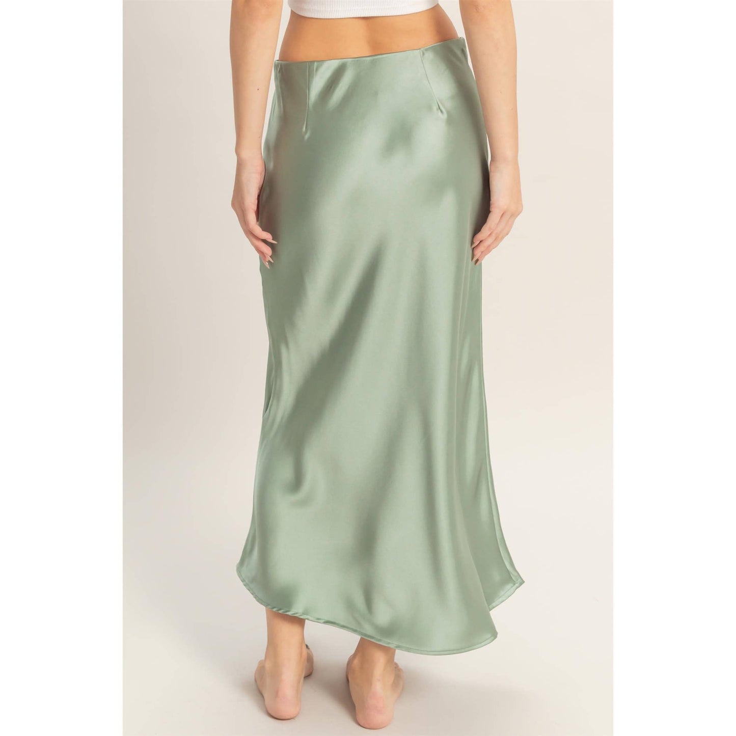 Satin Midi Skirt