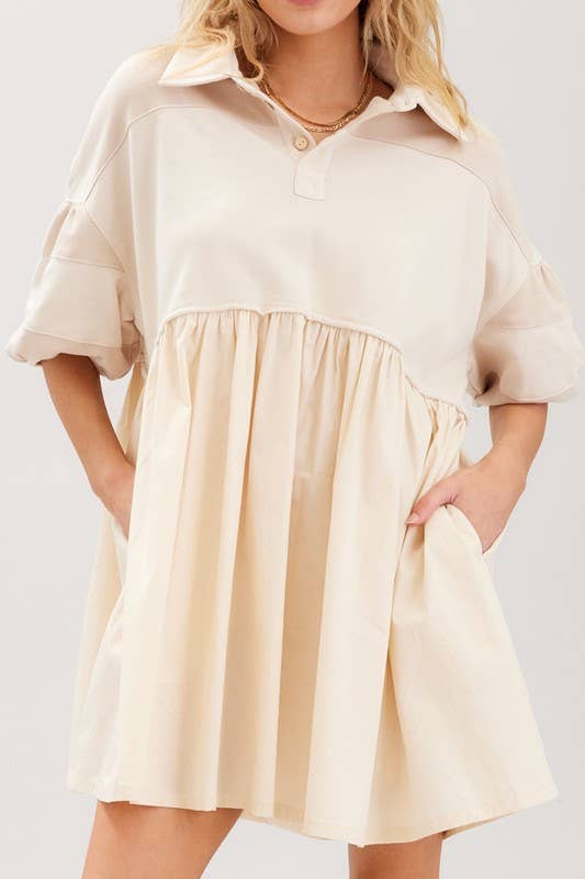 Cotton Terry Mini Dress