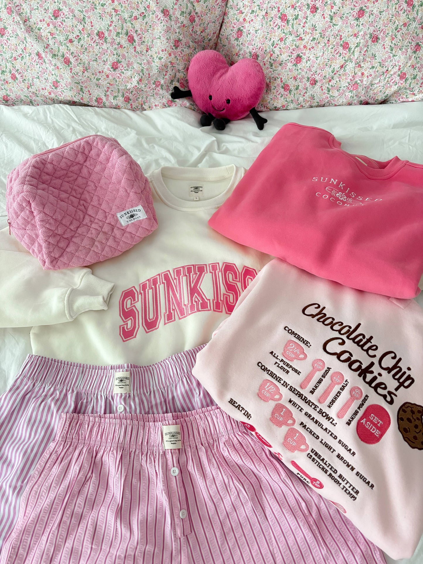 Light Pink Chocolate Chip Cookie Recipe Embroider Hoodie: Light Pink / Medium