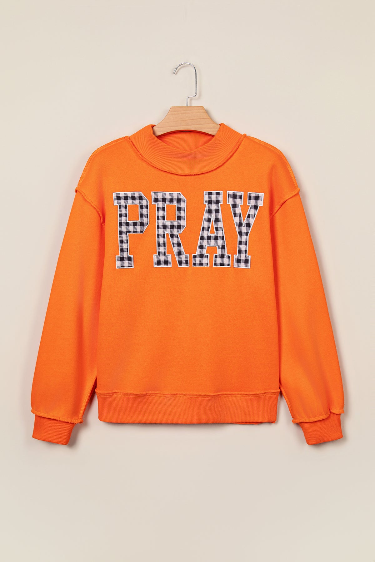 Brown PRAY Polka Dot Mock Neck