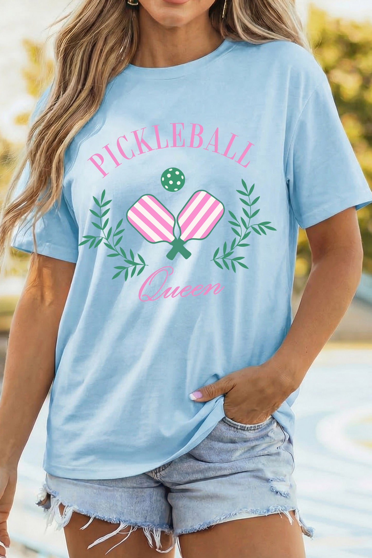 Light Blue PICKLEBALL Tee